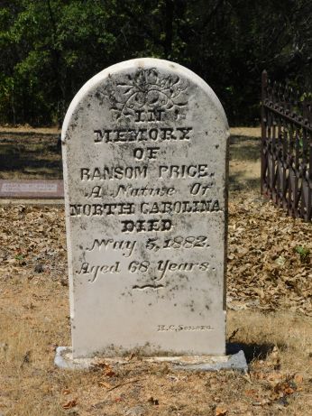 [Picture of Ransom Price grave]